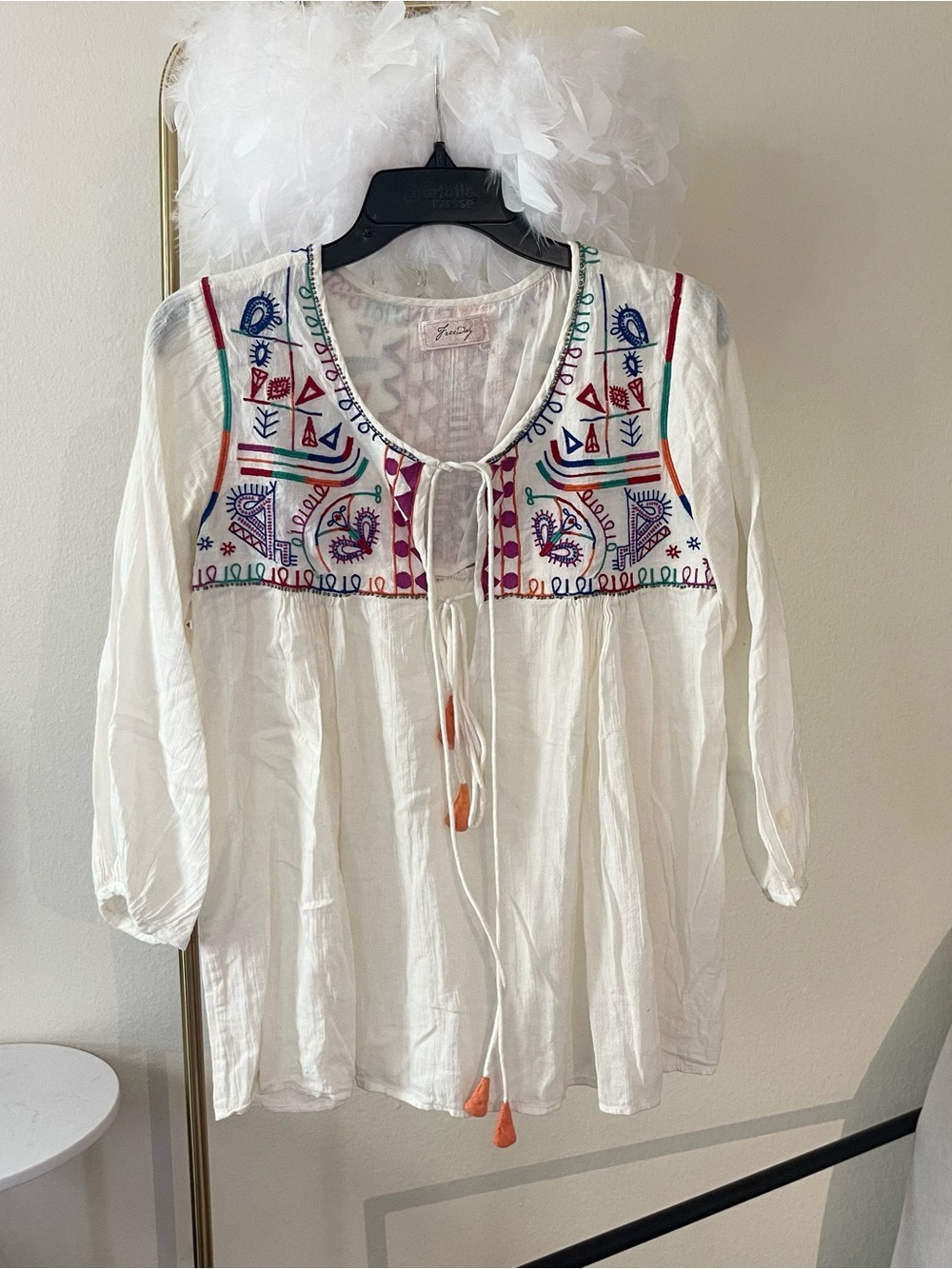 Beautiful Embroidery bohemian hippie  top